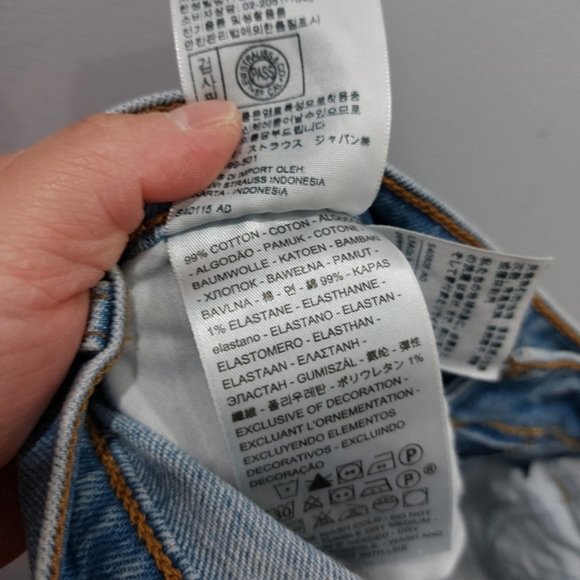 Levis Wedgie Straight Premium Denim Jive Indigo - Picture 8 of 9